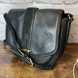 Kate Spade Hunts Place Black Marsi Leather‎ And Suede Crossbody Bag Purse Y2K